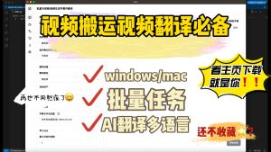 视频翻译 器 视频搬运神器 VSM-AI工具库